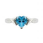 B Outhred heart blue topaz